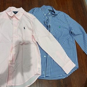Boys Ralph Lauren Button Down Shirts Size Medium 10-12